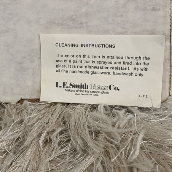 Vintage Tulip L.E. Smith Glass Co. Floral 13" Platter Plate - Picture 7 of 15